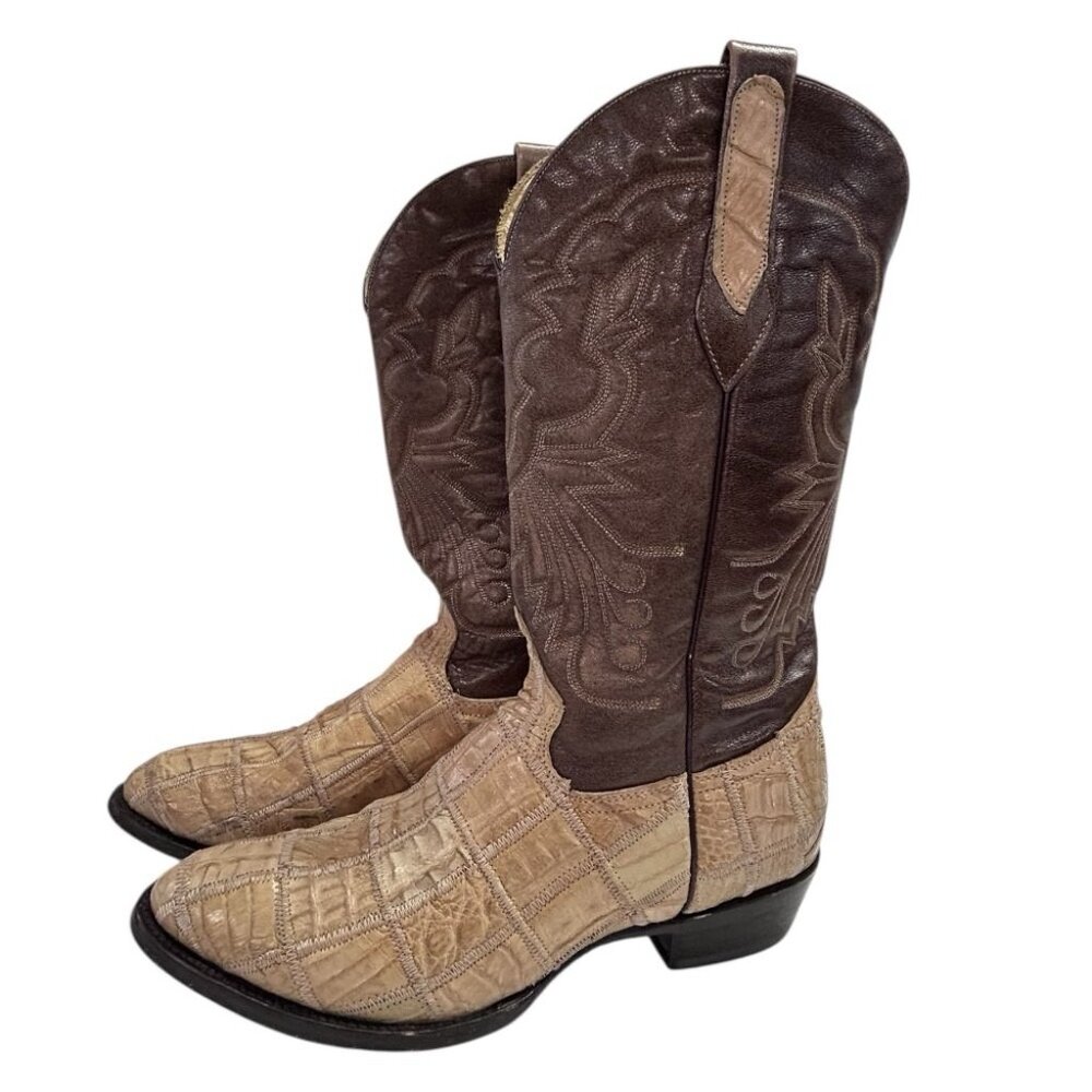 Corral Boots Exotic Alligator Inlay Cowboy Western Boots  SIZE 11 D